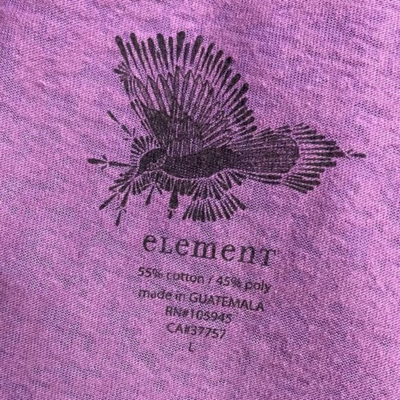 Element Purple Semi Sheer Gathered Front Tank Top L - Picture 3 of 14